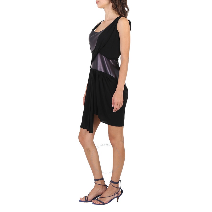 Atlein Ladies Mixed Jersey Draped Dress - 3