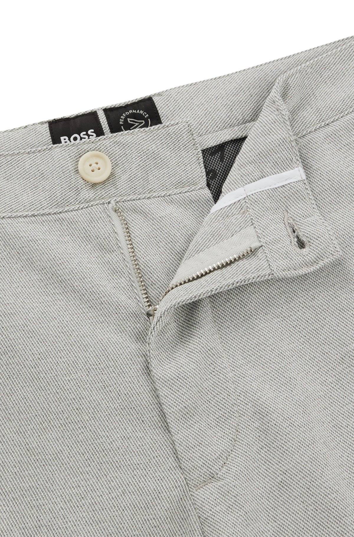 SLIM-FIT SHORTS IN MELANGE TWILL - 6