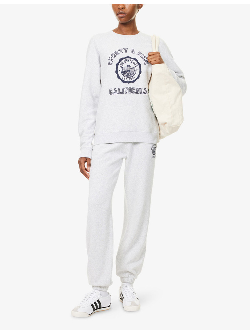 Sporty & Rich California Logo-Emblem Cotton-Blend Sweatshirt outlook
