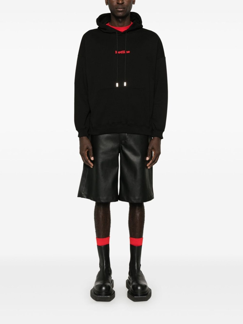 GCDS Hotline-embroidered hoodie outlook