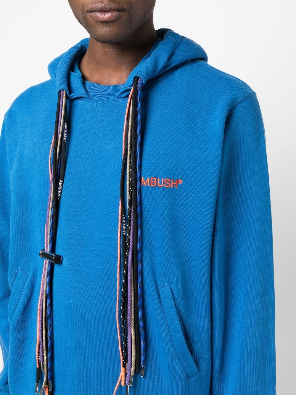 multicord-drawstring organic cotton hoodie - 6