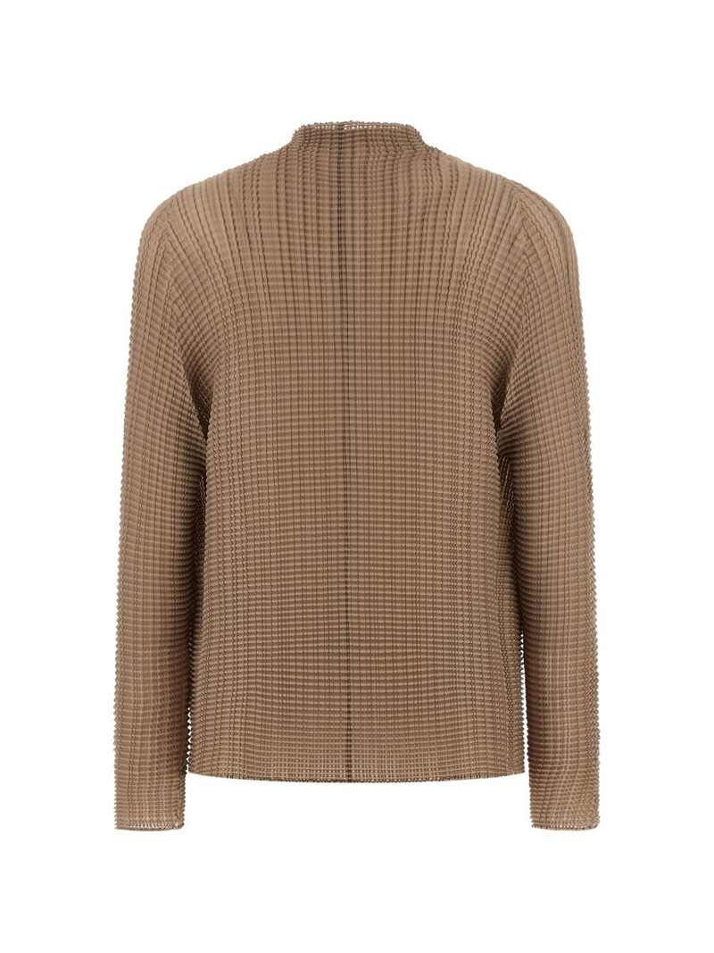 ISSEY MIYAKE pleated long-sleeved cardigan outlook