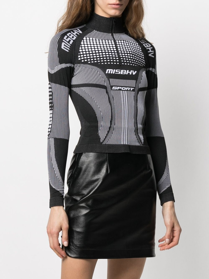 logo funnel-neck knit jumper 3