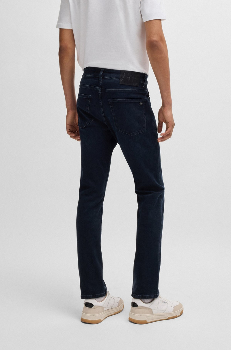 DELAWARE SLIM-FIT JEANS IN BLUE-BLACK SOFT-MOTION DENIM 4