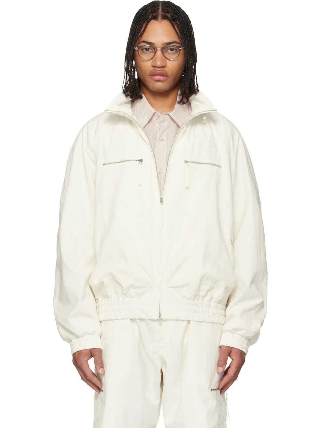 Off-White Zip Detail Windbreaker Jacket - 1