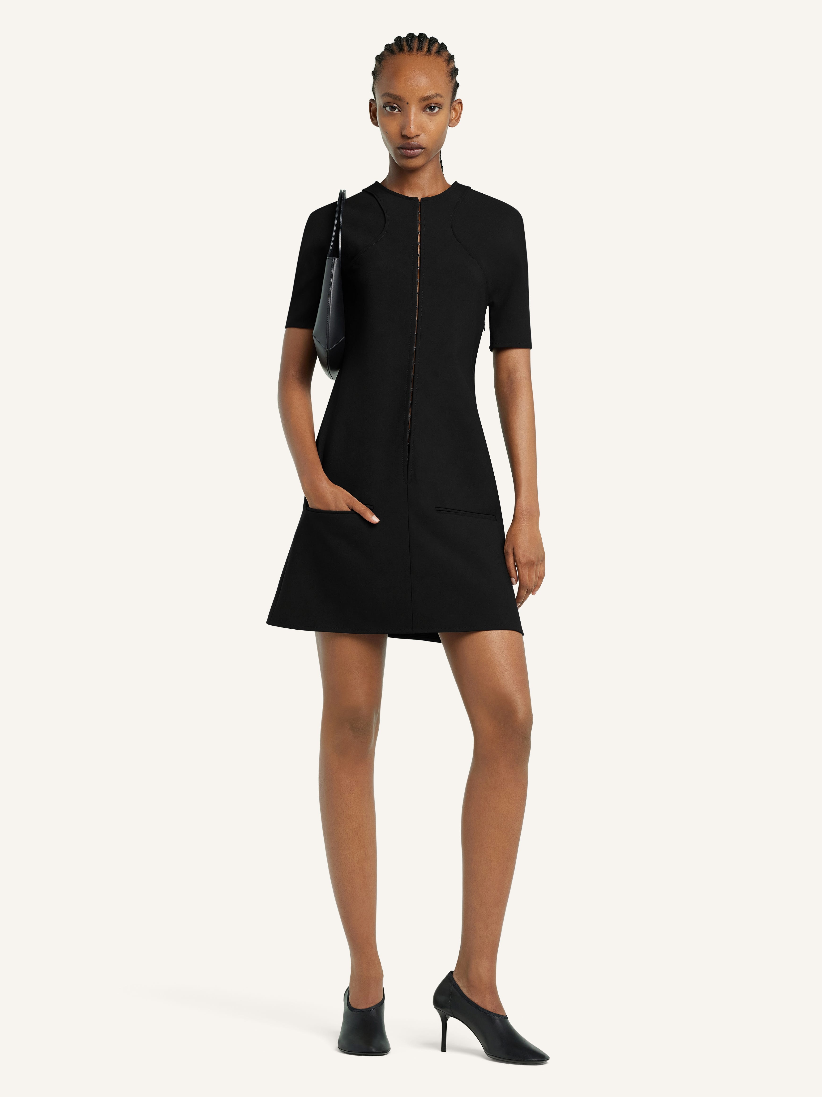 MINI A-LINE SCUBA DRESS - 2