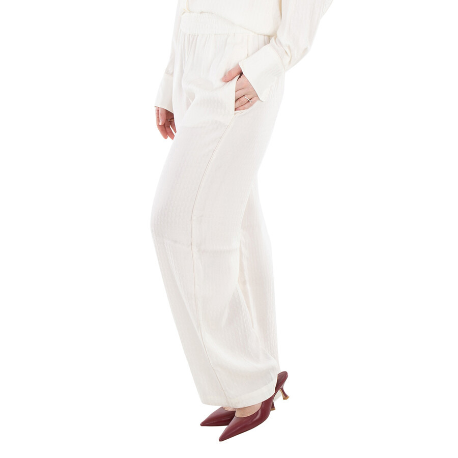Victoria Beckham Monogram-Jacquard Wide-Leg Trousers - 4
