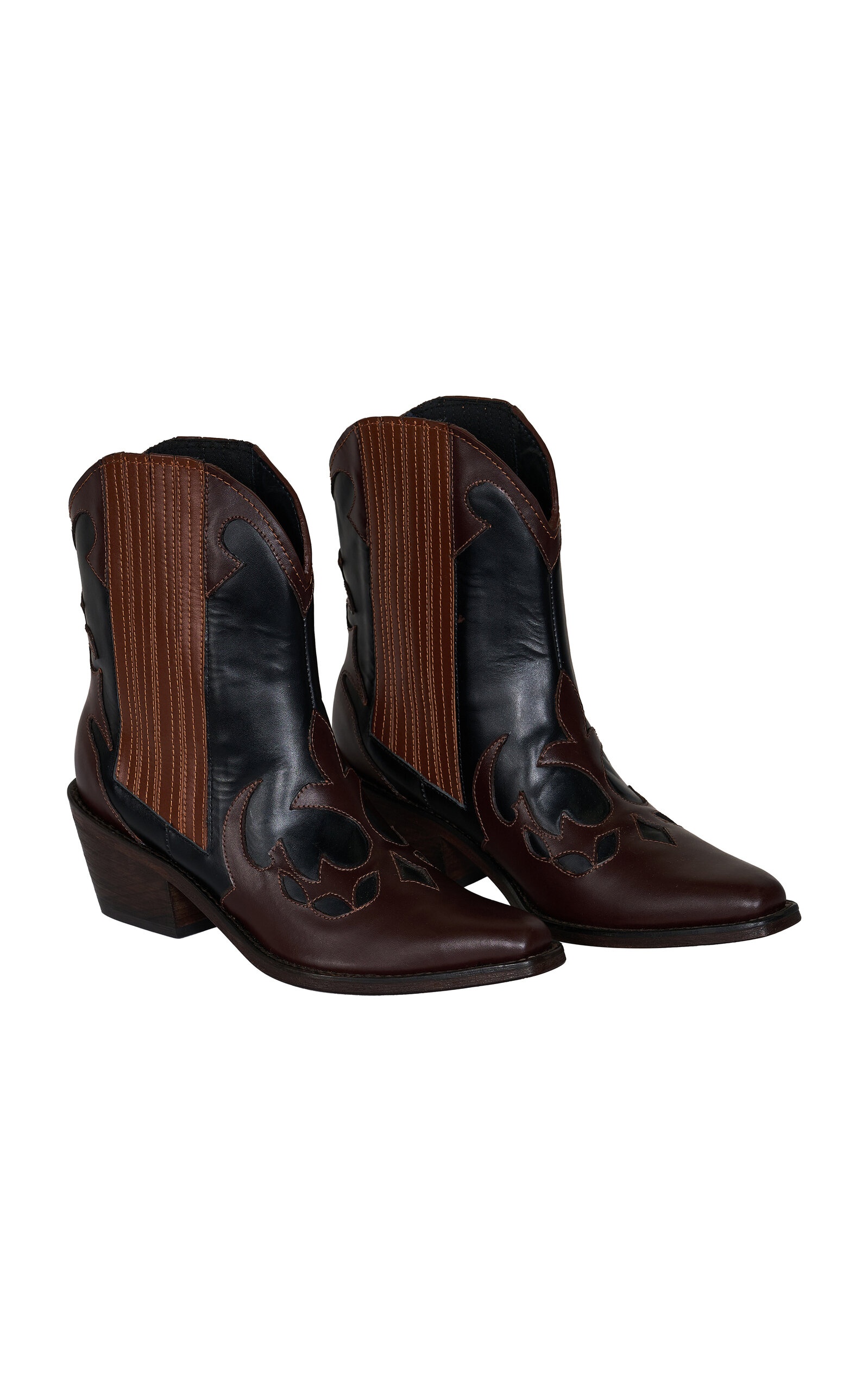 Mule Deer Leather Western Boots black - 3