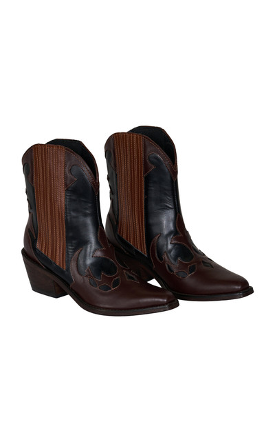 Johanna Ortiz Mule Deer Leather Western Boots black outlook