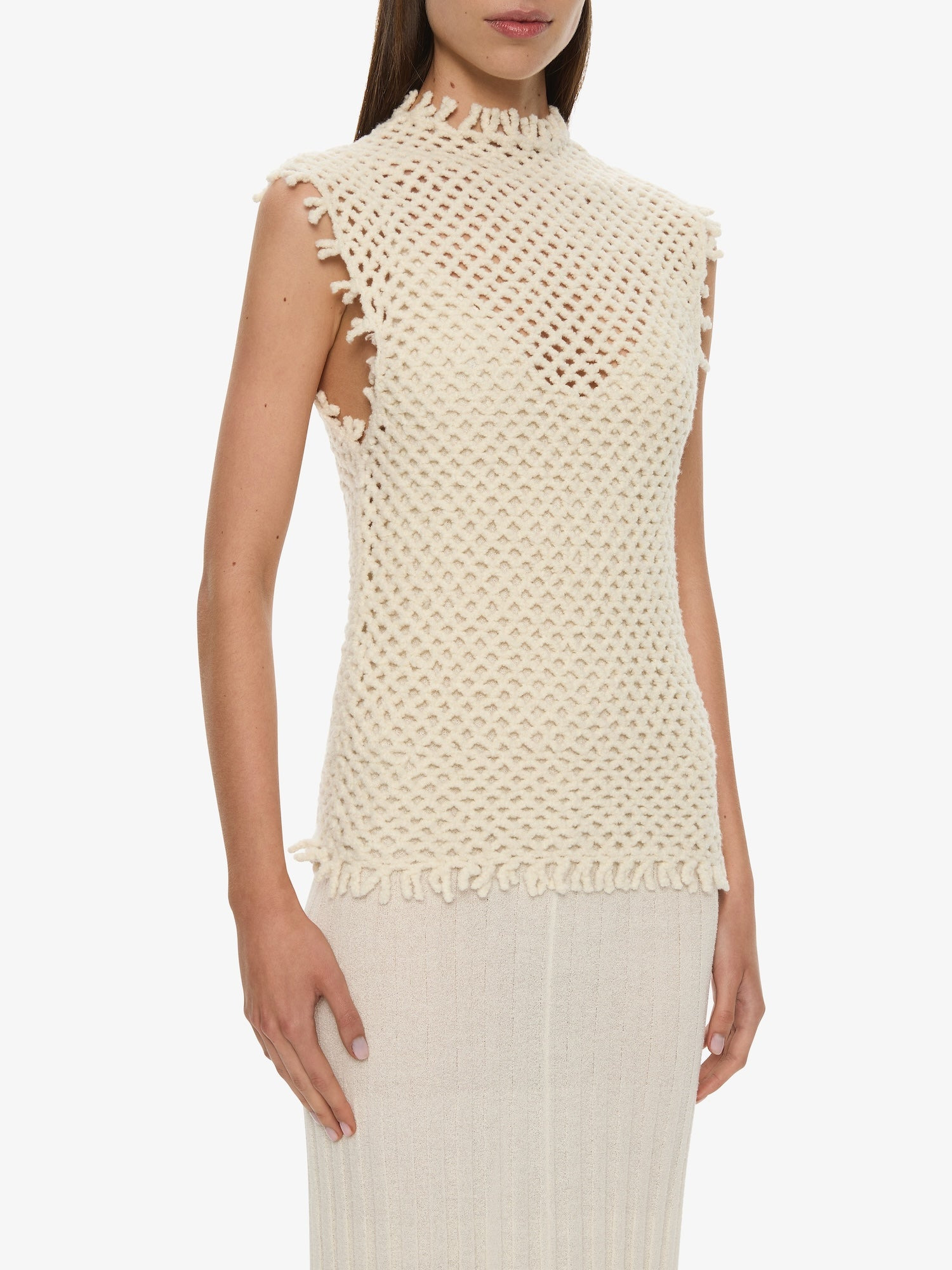 Lattice Knit Tank Dress - 2