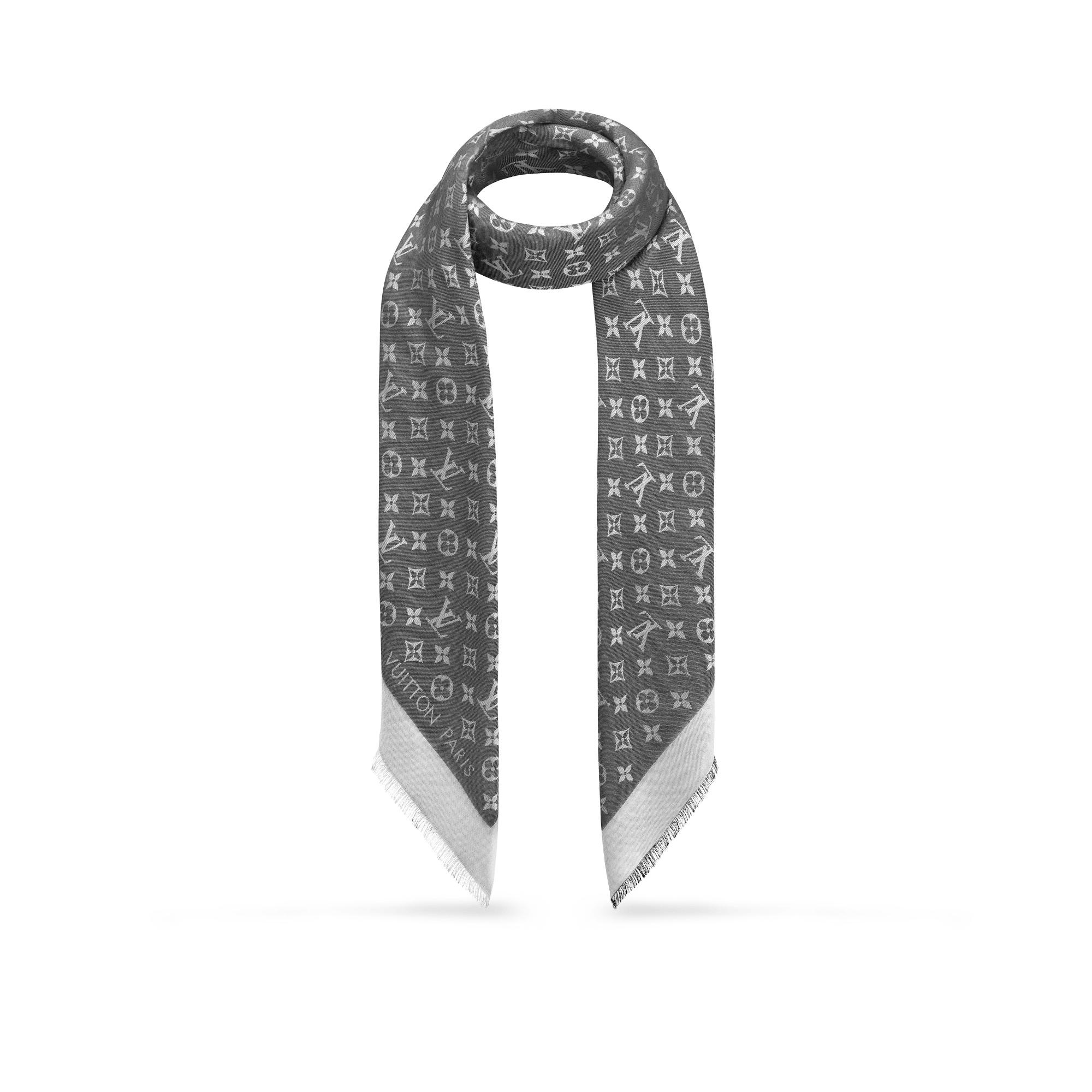 Louis Vuitton Monogram Denim Shawl | louisvuitton | REVERSIBLE