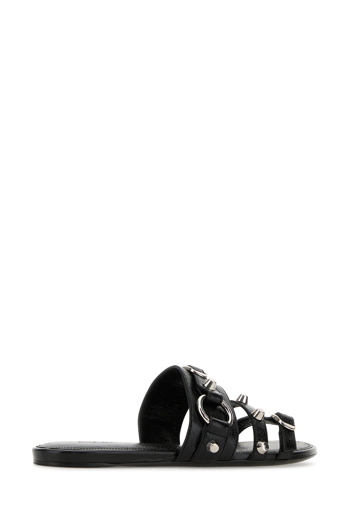 Black leather City slippers - 3
