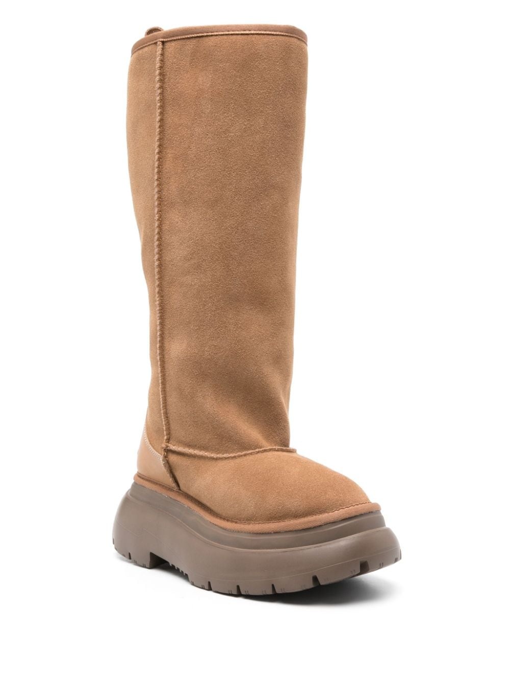 chunky shearling boots - 2