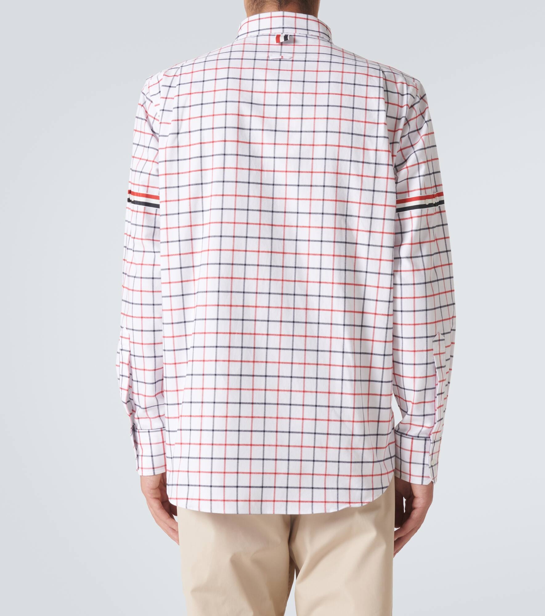 RWB Stripe checked cotton flannel shirt - 4