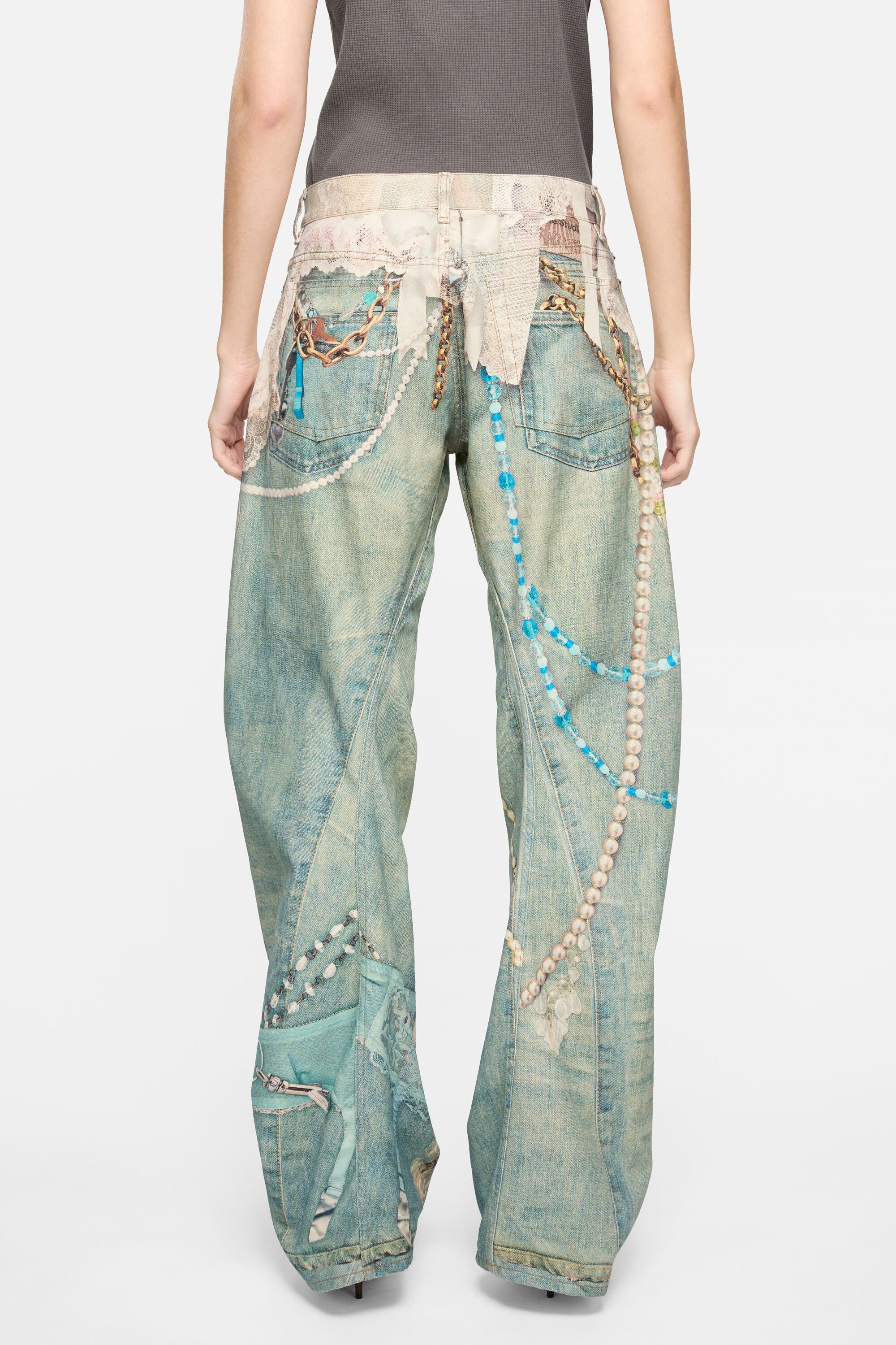 Loose fit jeans - 2006 - White/green - 5