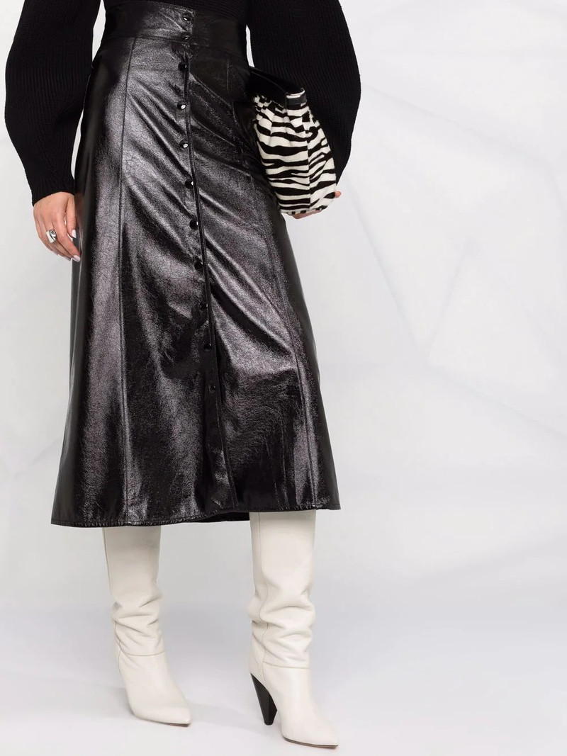 Baxomili faux leather midi skirt 3