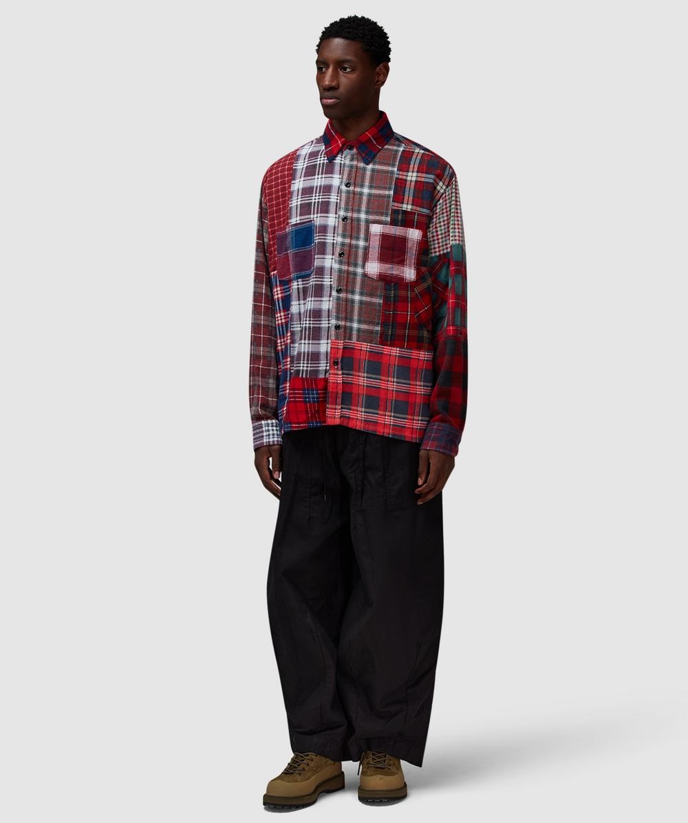 Straight hem flannel shirt - 8