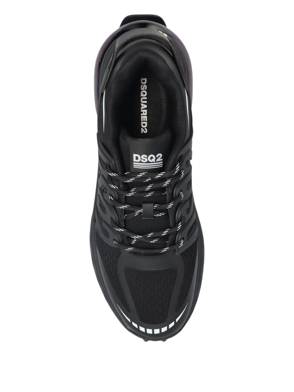 lace-up panelled low-top sneakers - 3