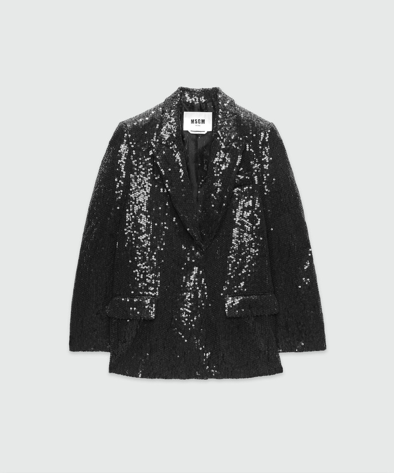 Sequined fabric jacket - 1