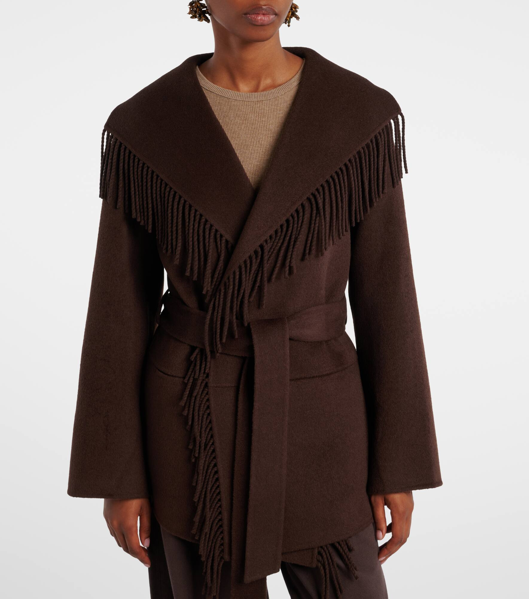 Rowen fringed wool-blend jacket - 6