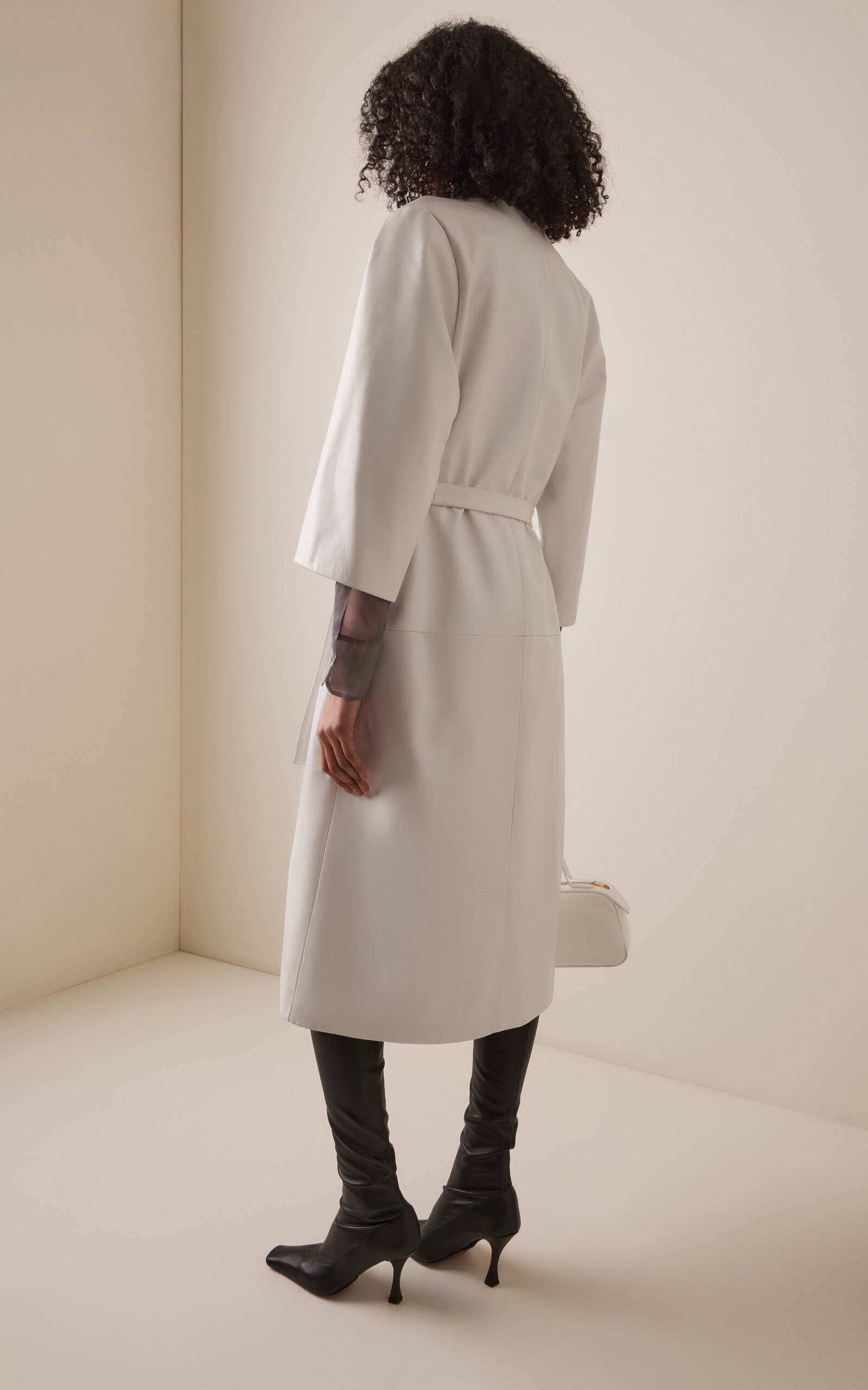 Leather Coat ivory - 4