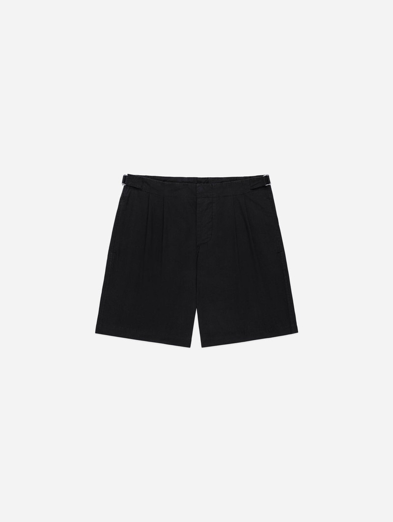 Safari Shorts - Black Poplin - 1
