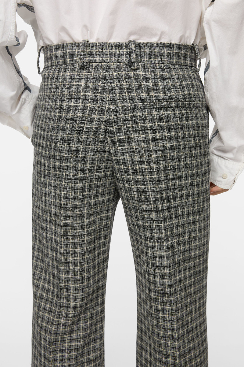 Wool check trousers - Black/white 4