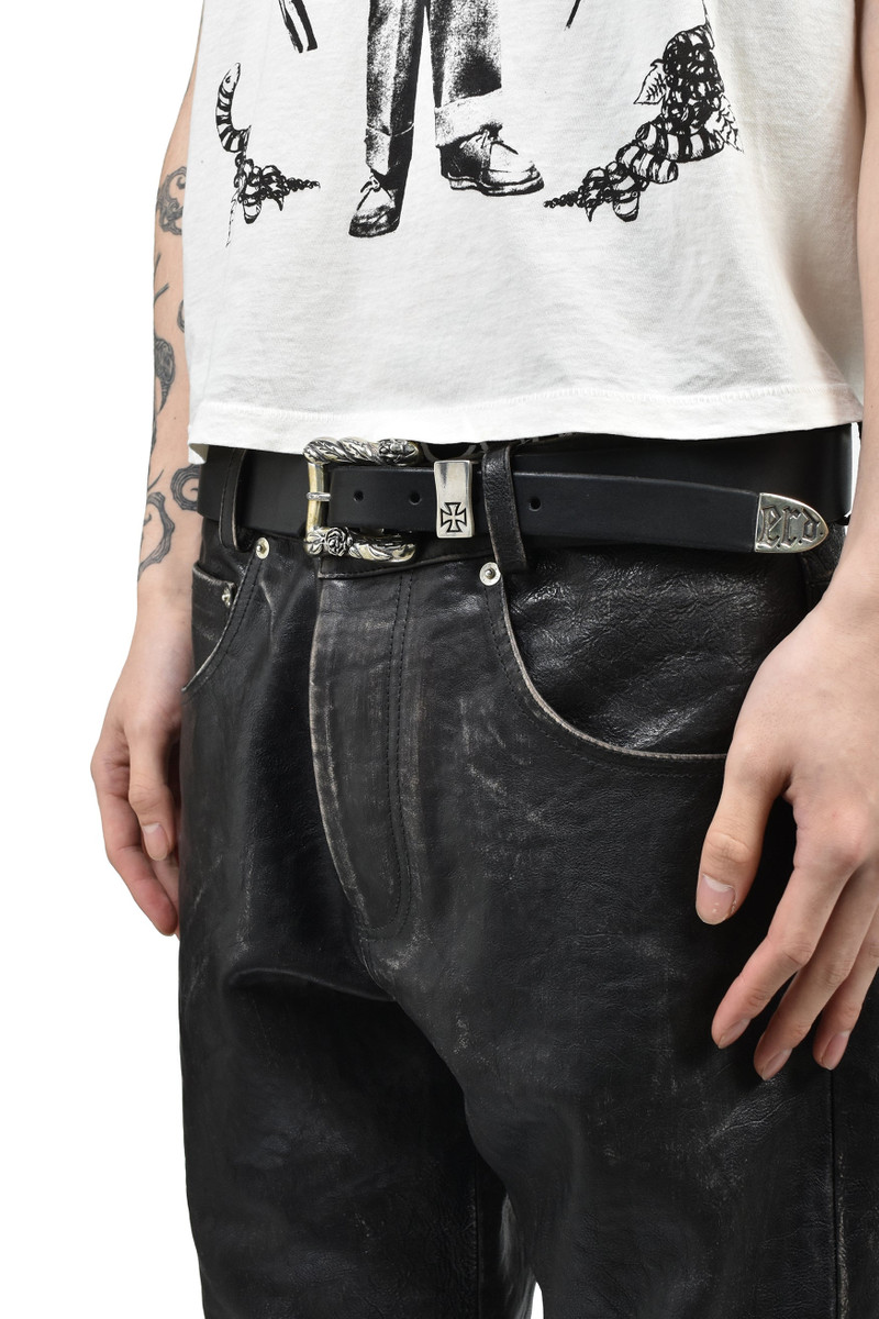 Enfants Riches Déprimés CLASSIC ROSE BUCKLE BELT / BLK outlook
