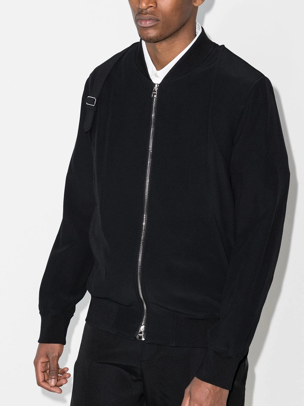 harness detail bomber jacket - 2