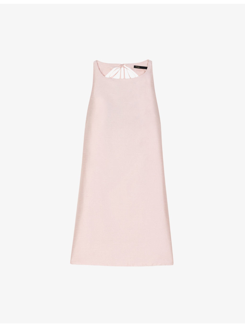 Sleeveless tie-back satin mini dress - 1
