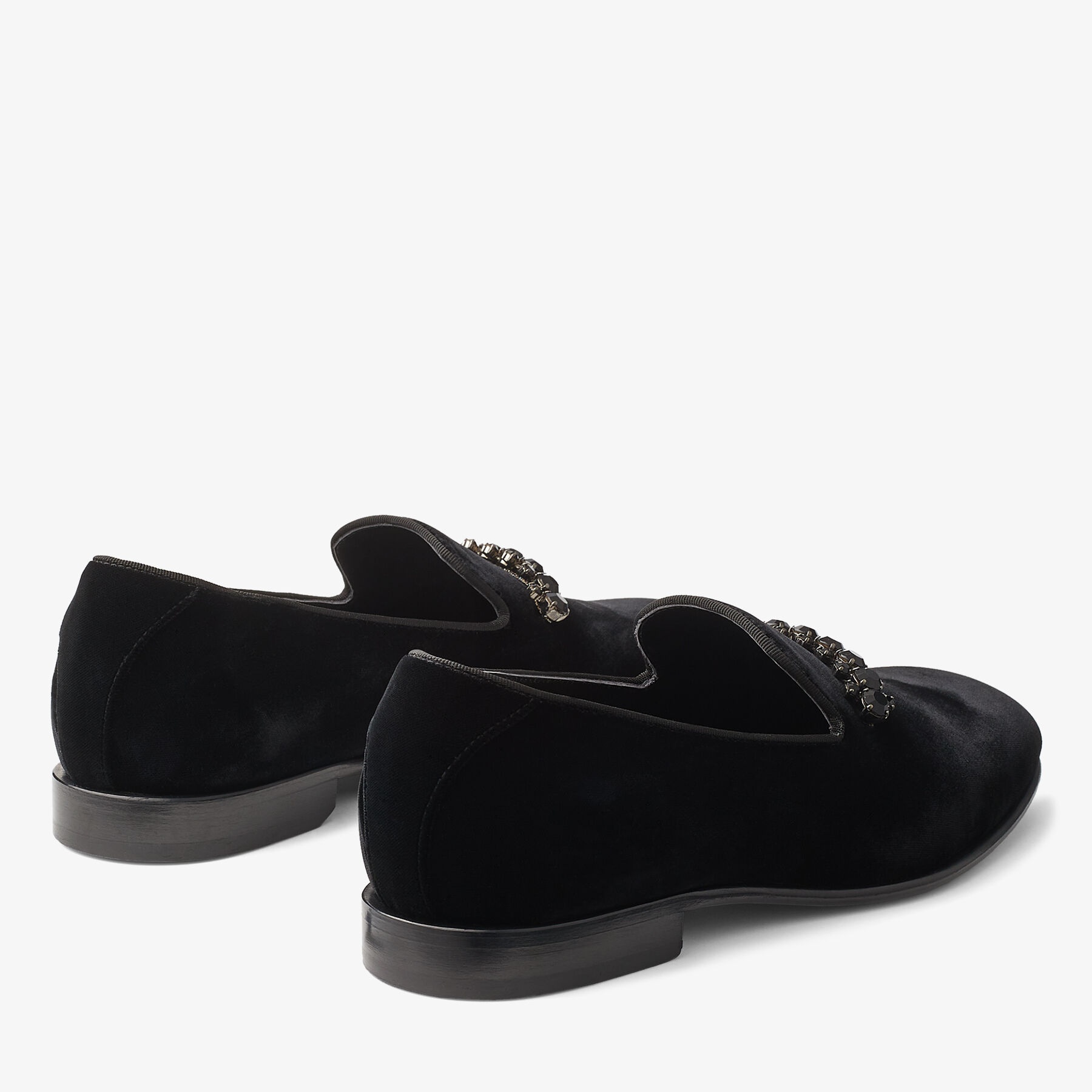 Thame
Black Velvet Slipper with Crystal Piece - 4