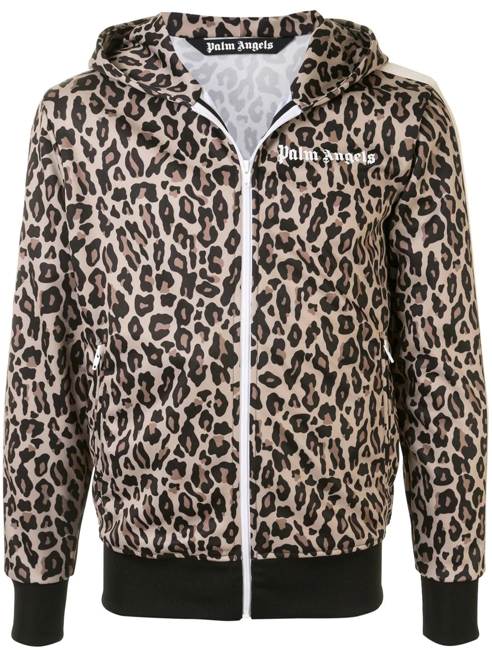 leopard print hooded jacket - 1