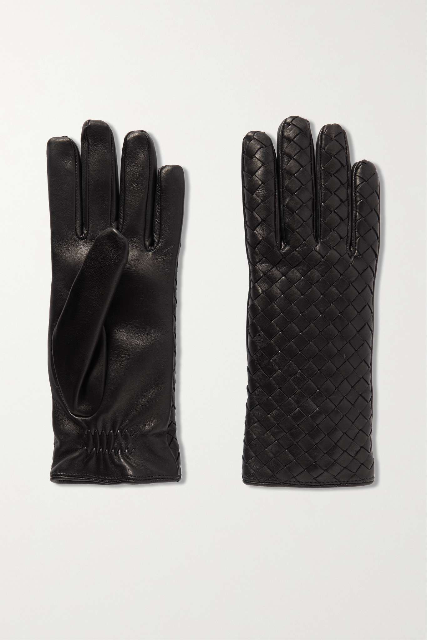 Intrecciato leather gloves - 1