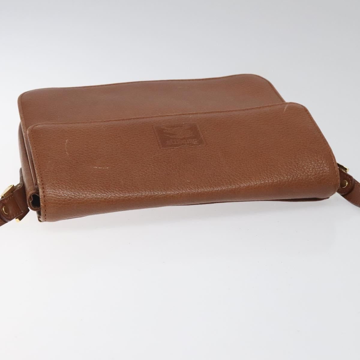 Burberry Shoulder Bag Leather Brown Gold - 6