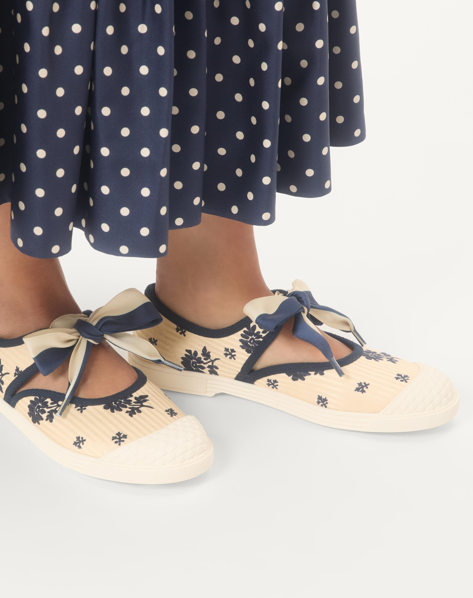 BAY BY BAY BALLERINA SNEAKERS IN PAPIER FLORAL FABRIC - 2