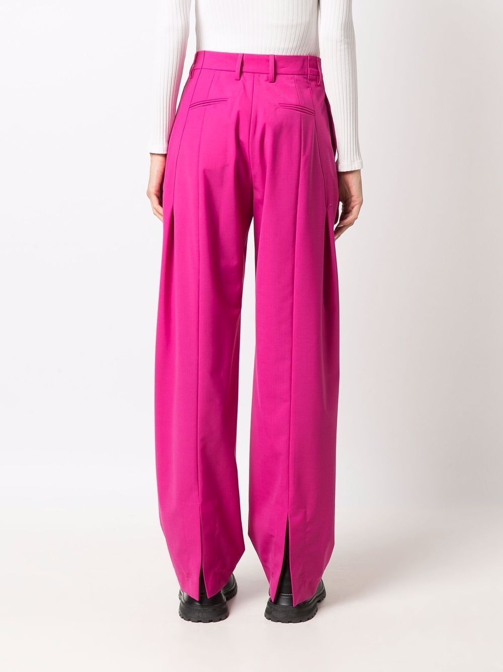 high-waisted tailored trousers - 4