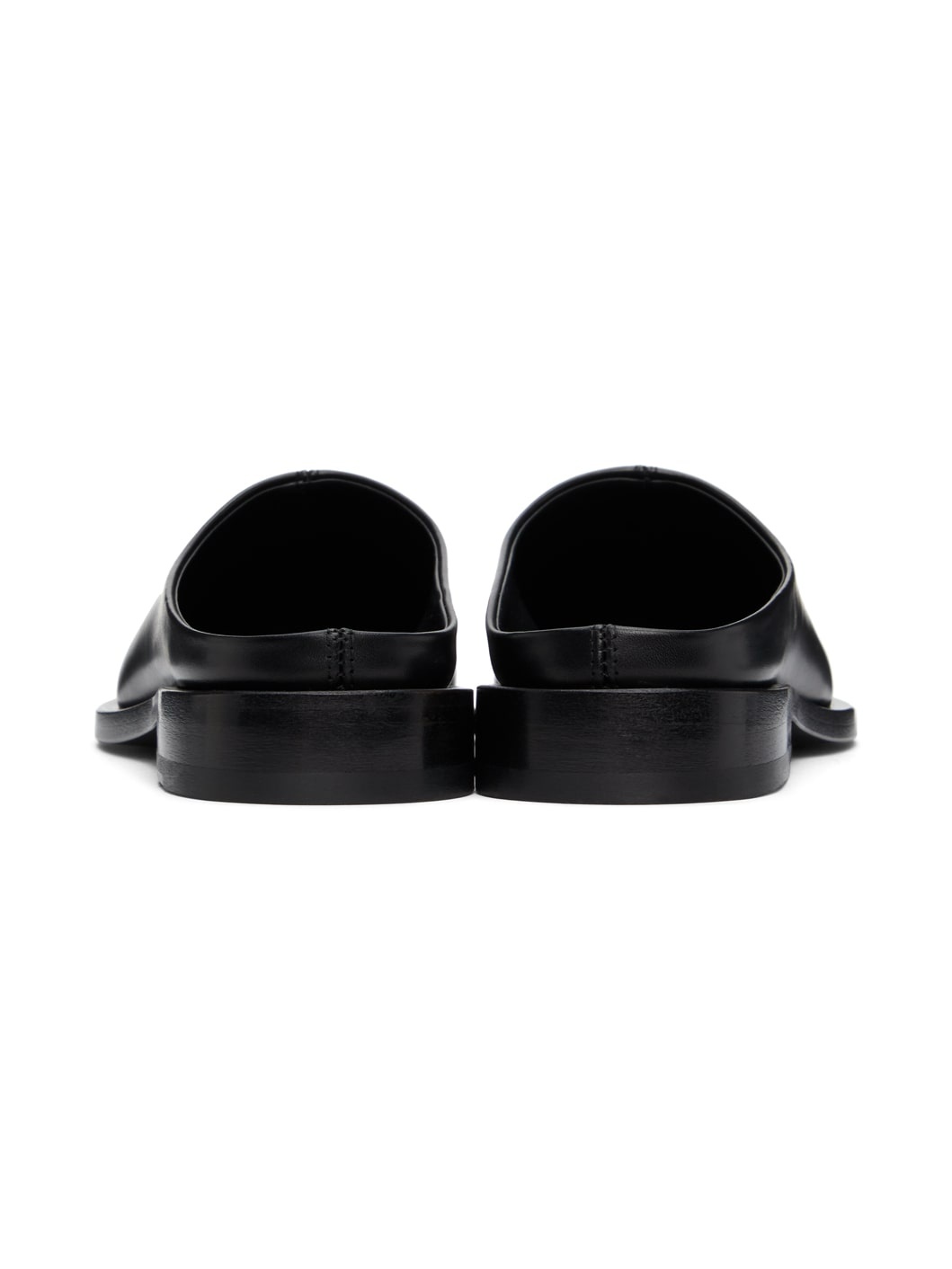 Black Metal Square Toe Loafers - 4