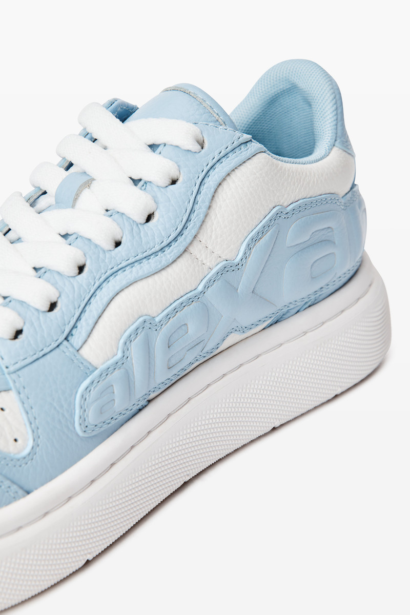 Puff Pebble Leather Sneaker with Logo 2