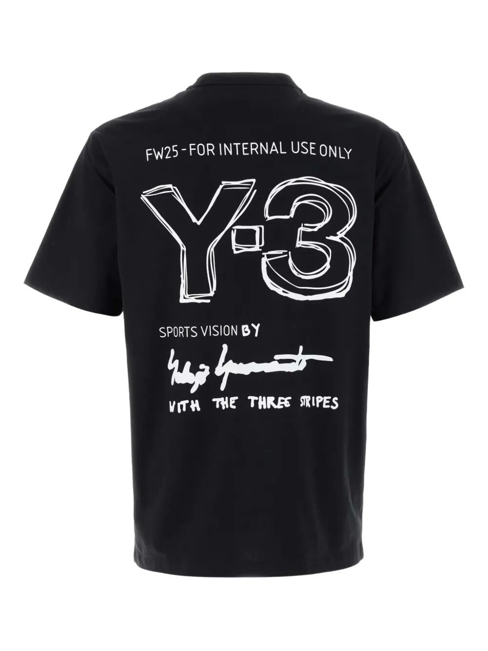 Back Print Short Sleeved Cotton T-Shirt - 2