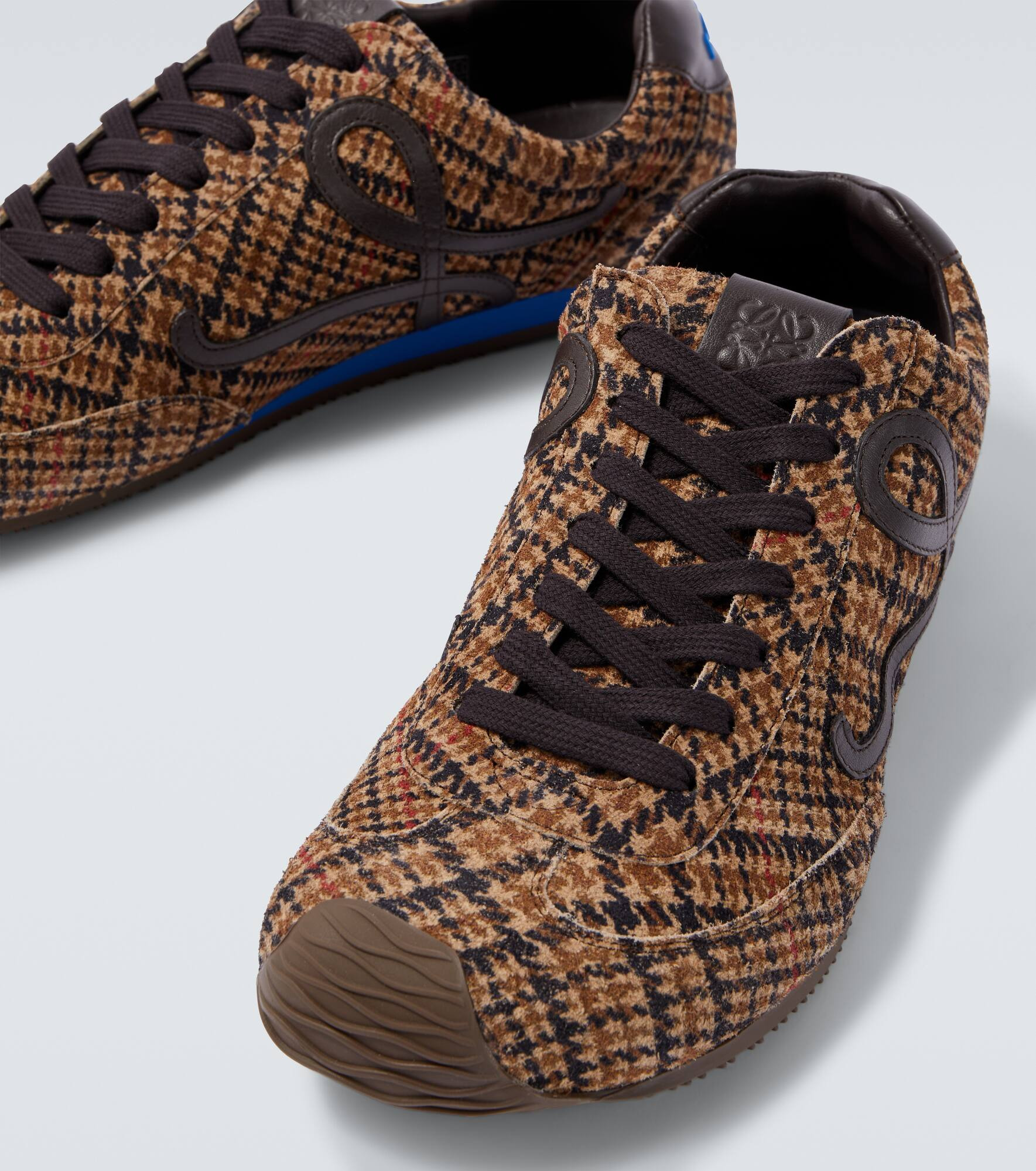 Flow Runner 2.0 checked suede sneakers - 3