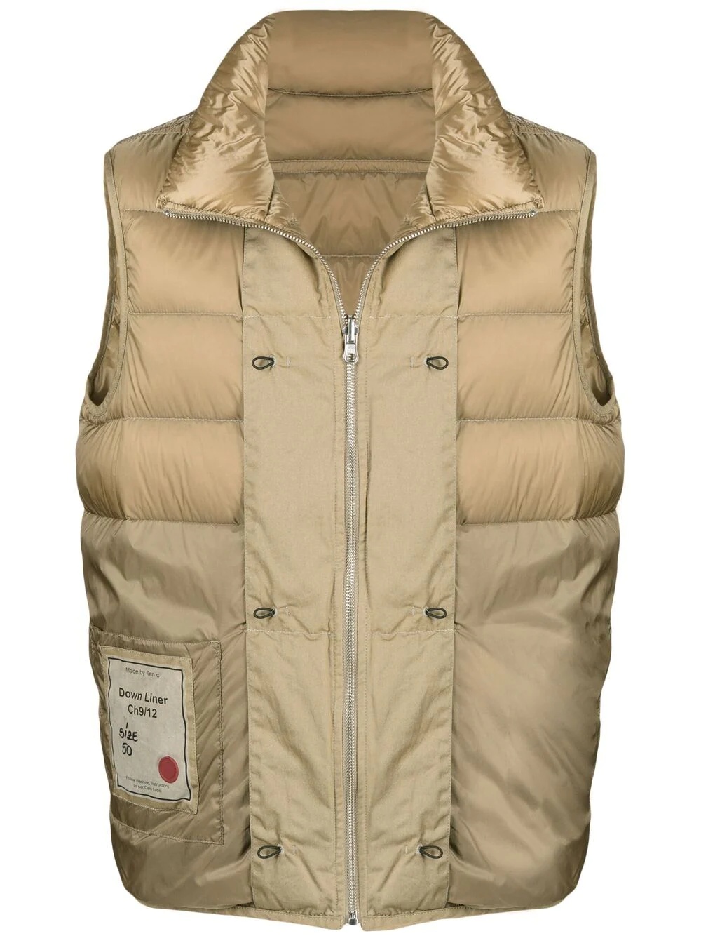 logo patch padded gilet - 1