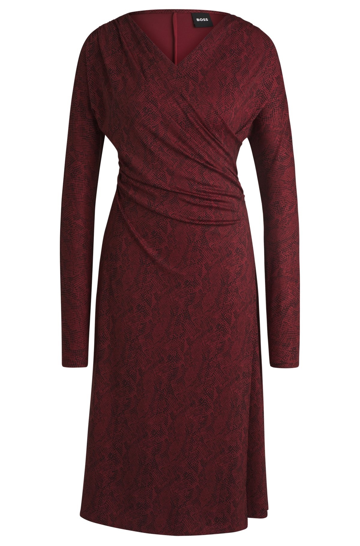 WRAP-FRONT DRESS IN KNITTED JERSEY - 1