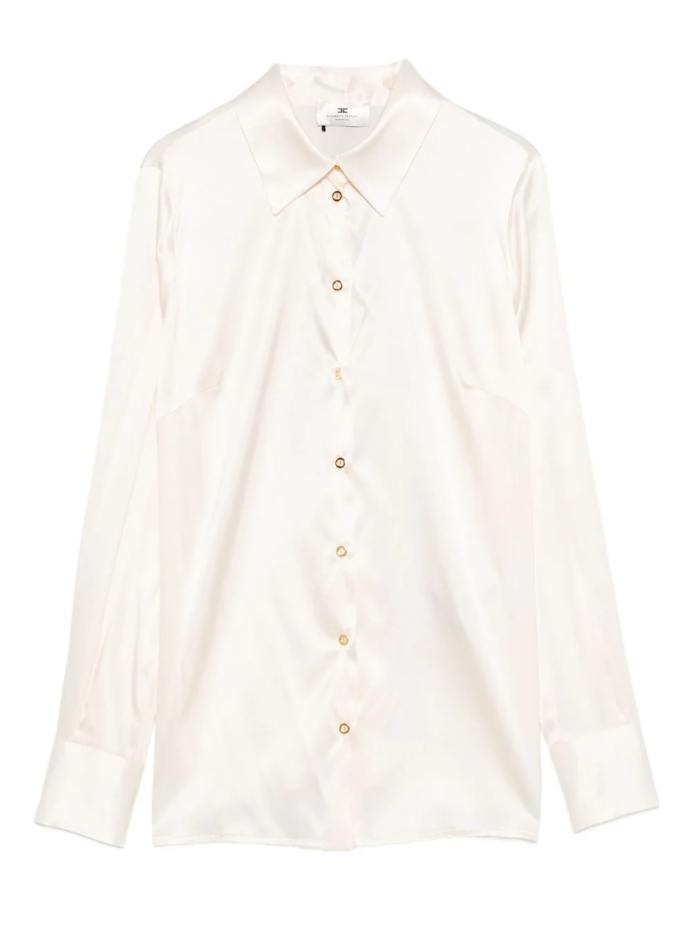 bow-detail satin shirt - 1