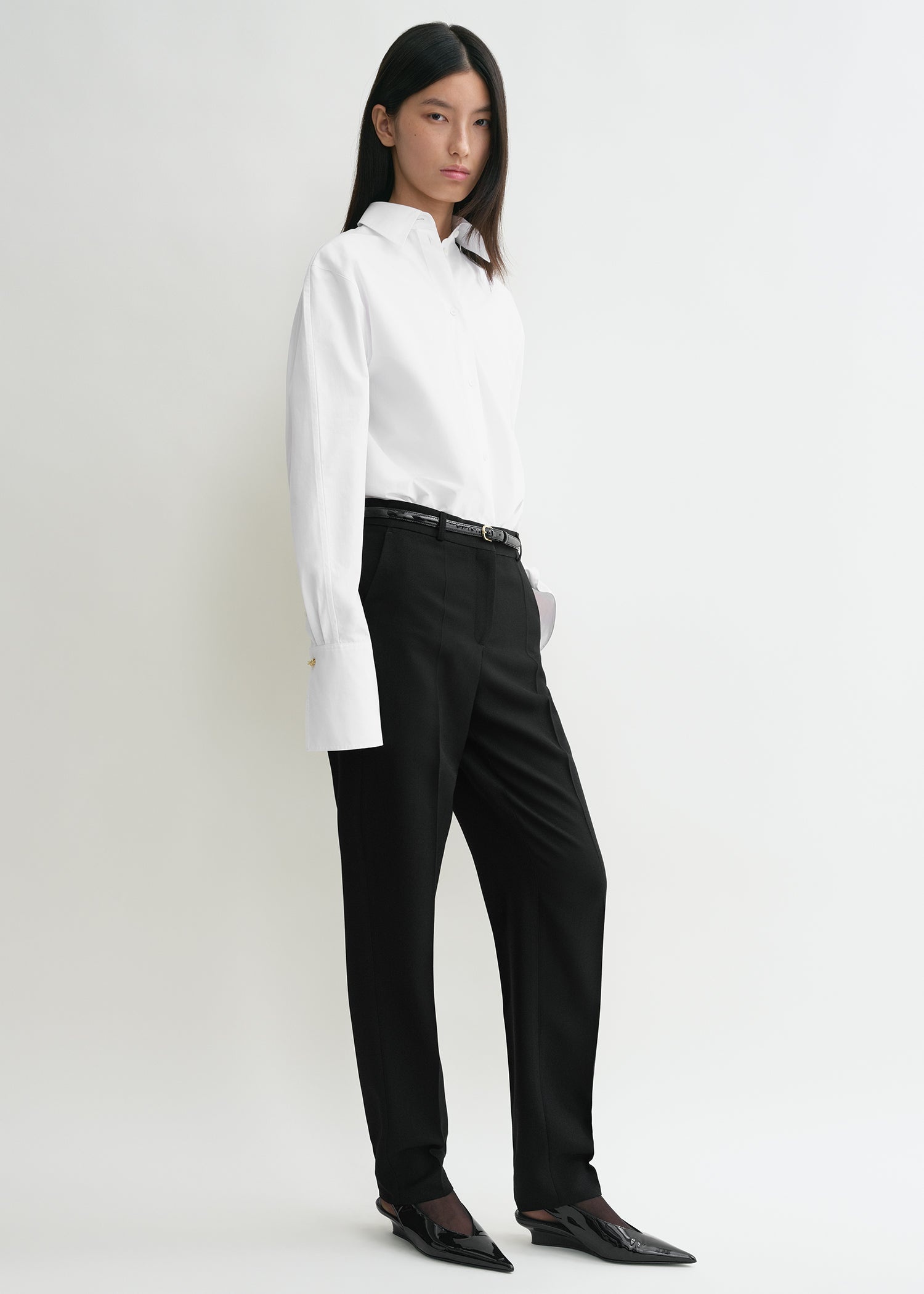 Oversized tuxedo shirt white - 2