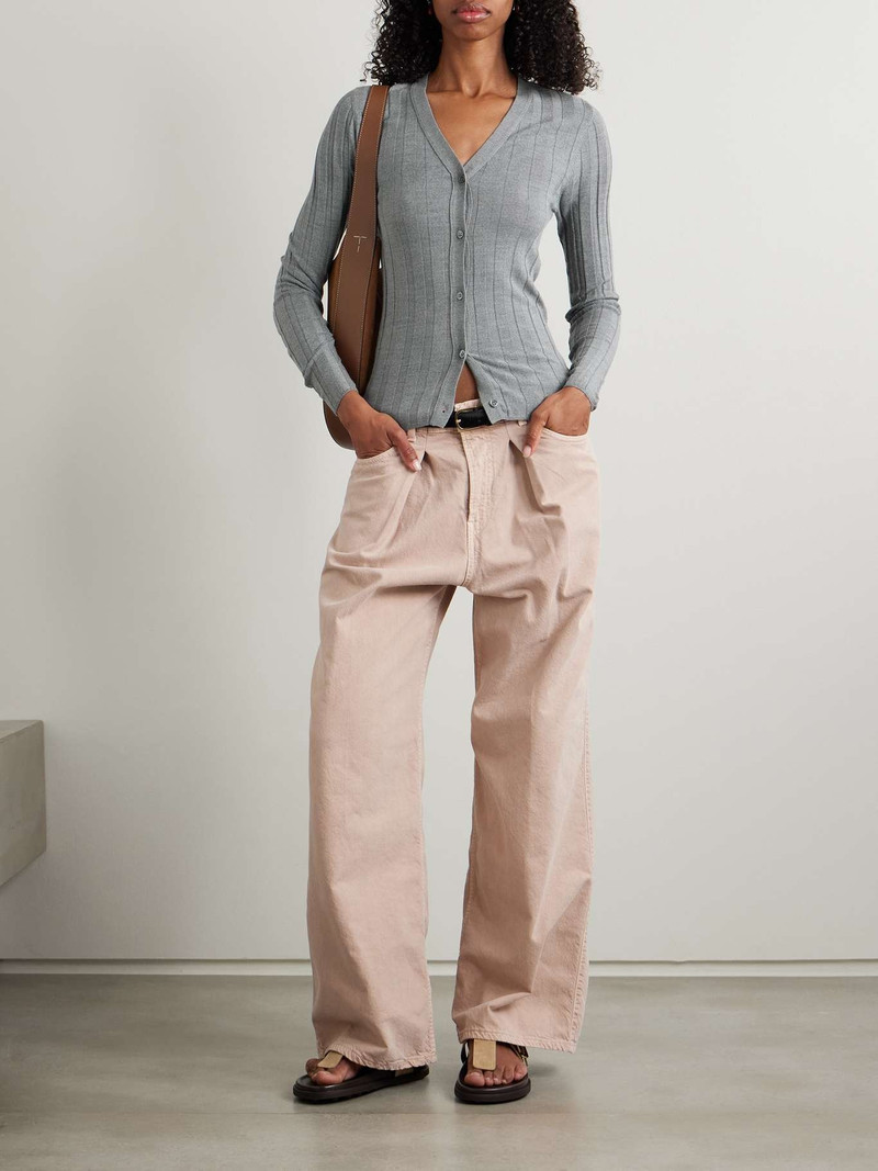 &DAUGHTER Ribbed wool cardigan Gray outlook