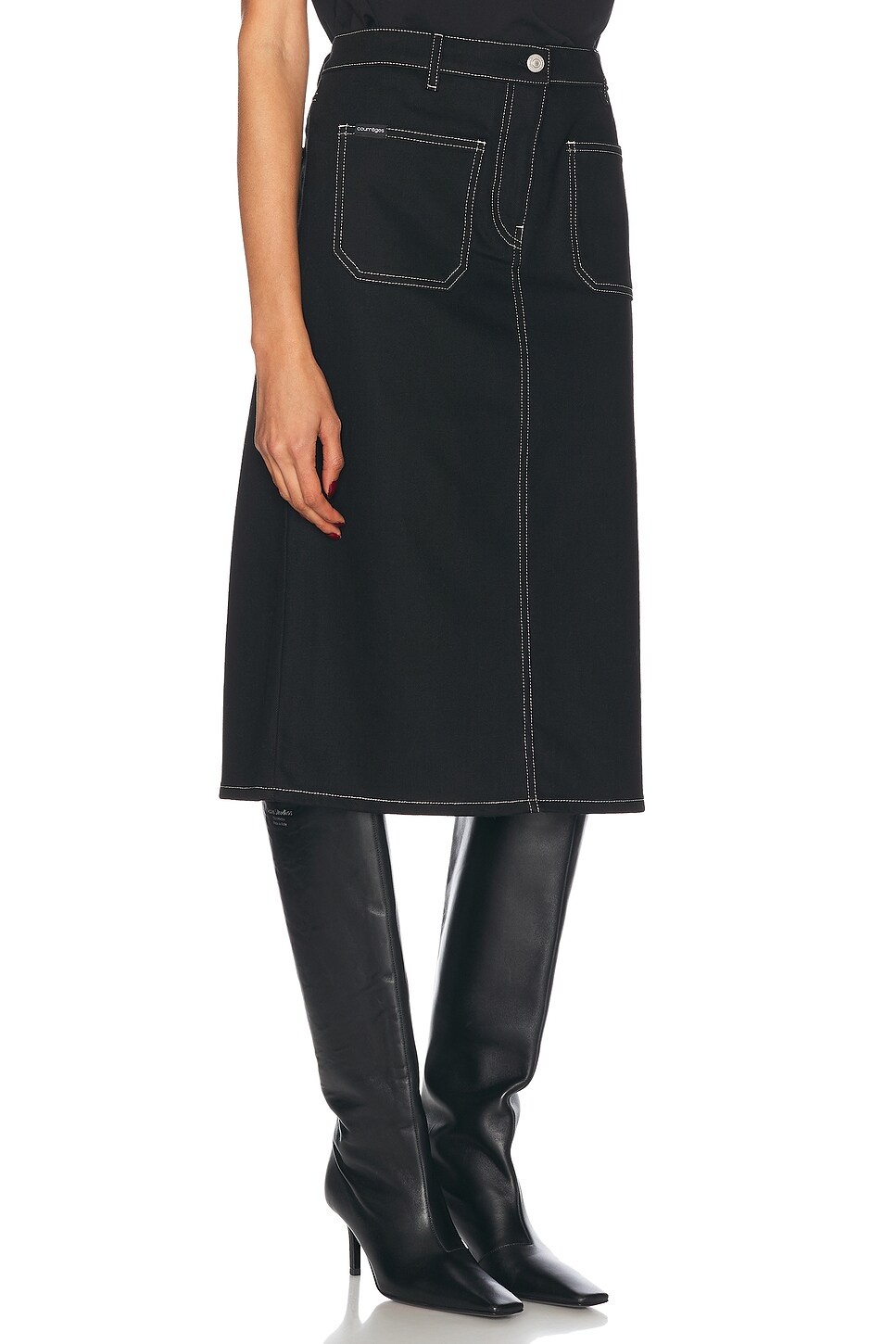 2 Pocket Denim Skirt - 2