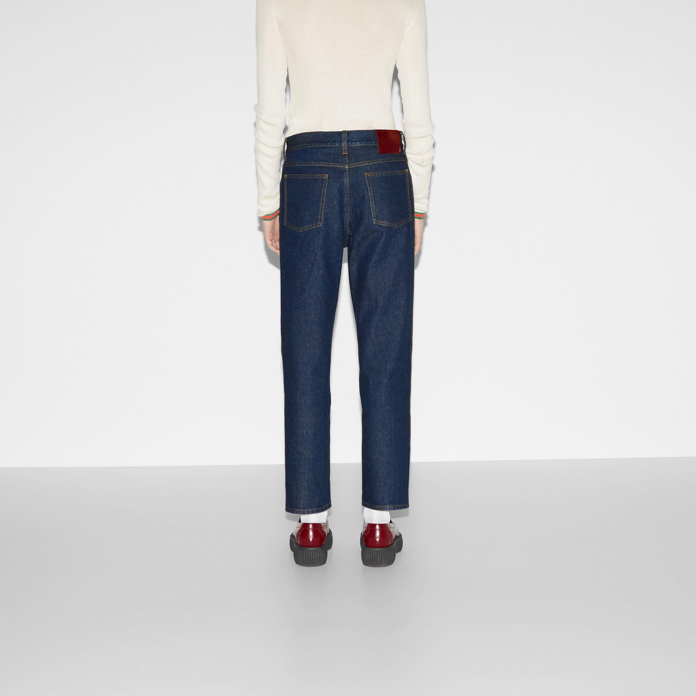 Cropped denim pant - 4