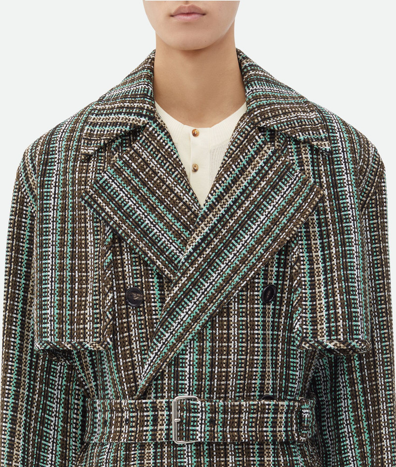 Cotton Check Trench Coat 5