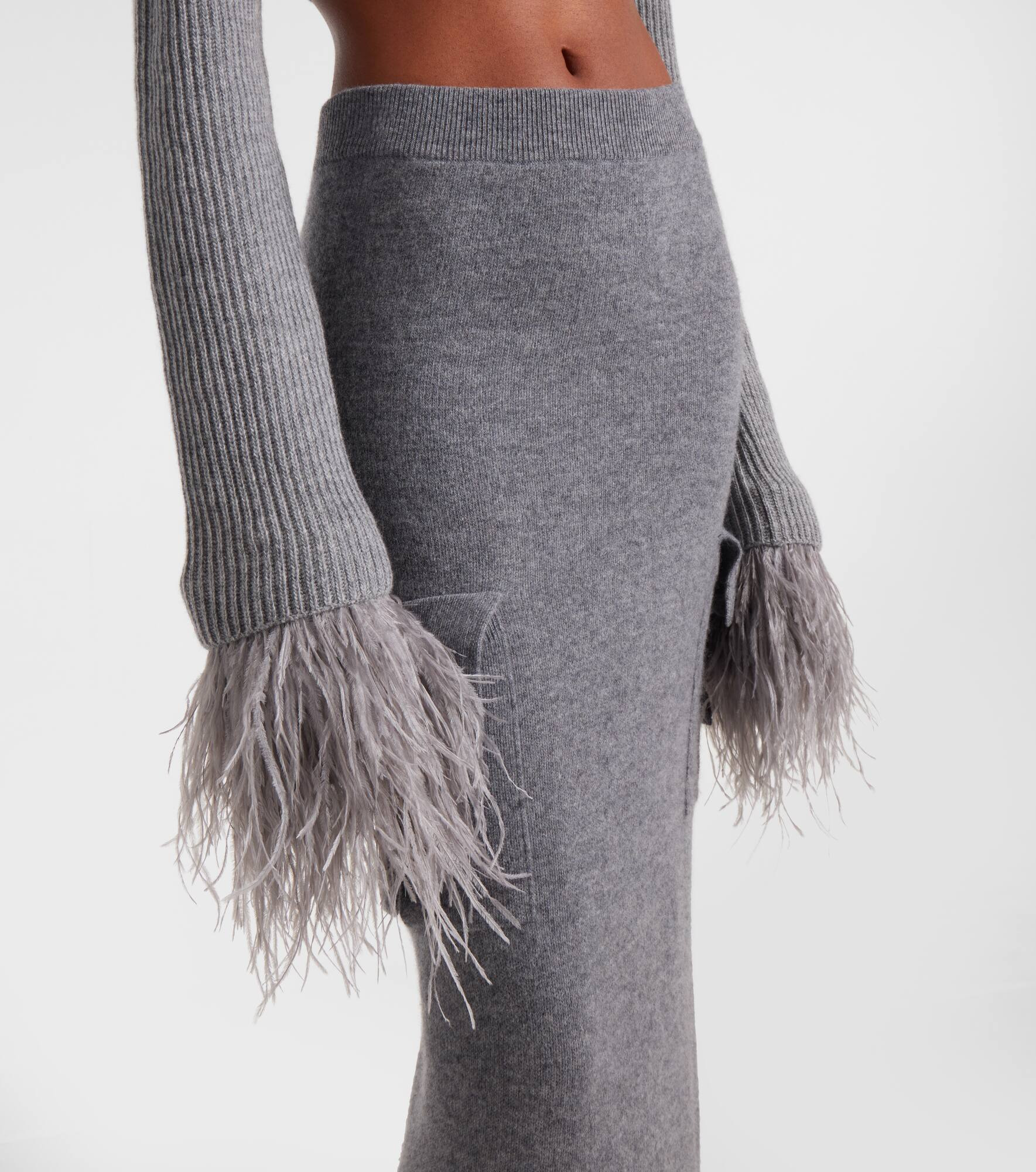 Cropped ribbed-knit wool cardigan - 5