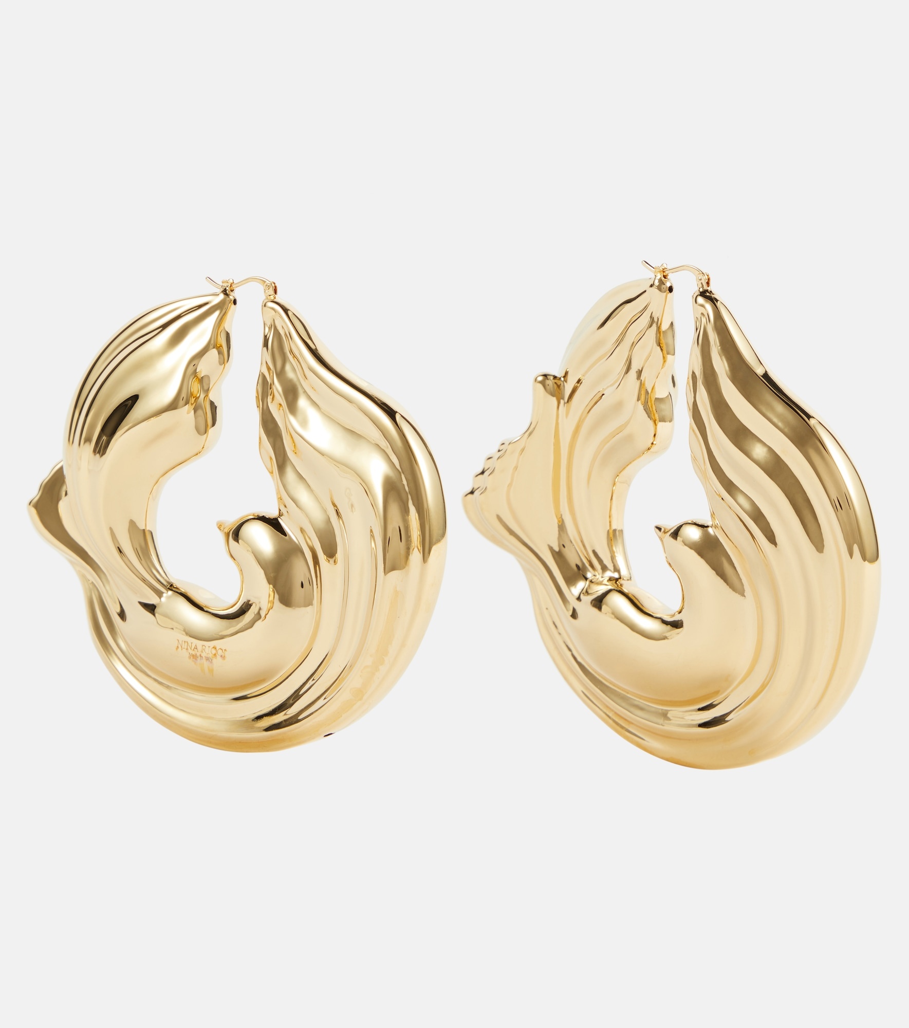 ピアス NINA RICCI TWISTED EARRINGS NINA RICCI Twisted Bird hoop earrings | mytheresa | REVERSIBLE